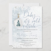 Sneeuwvlok Winter baby shower Jongen Baby het is k Kaart (Voorkant)