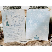 Sneeuwvlok Winter baby shower Jongen Baby het is k Kaart