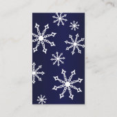 Sneeuwvlok Winter Baby shower Luier Raffle Ticket Informatiekaartje (Achterkant)