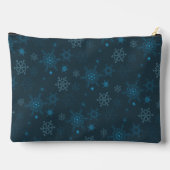 Sneeuwvlok winter blauw naadloos patroon etui (Achterkant)