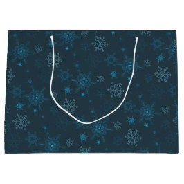 Sneeuwvlok winter blauw naadloos patroon groot cadeauzakje