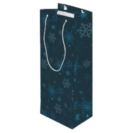 Sneeuwvlok winter blauw naadloos patroon wijn cadeautas