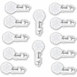 Sneeuwvlok Winter Bruiloft Dank u Set Sticker