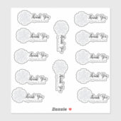 Sneeuwvlok Winter Bruiloft Dank u Set Sticker (Vel)