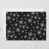Sneeuwvlok Winter Elegant Vrijgezellenfeest Kaart (Achterkant)