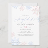 Sneeuwvlok Winter Geslacht Onthullen Partij Kaart (Voorkant)