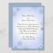 Sneeuwvlok Winter Ice Blue Kaart (Voorkant / Achterkant)