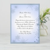 Sneeuwvlok Winter Ice Blue Kaart (Staand voorkant)