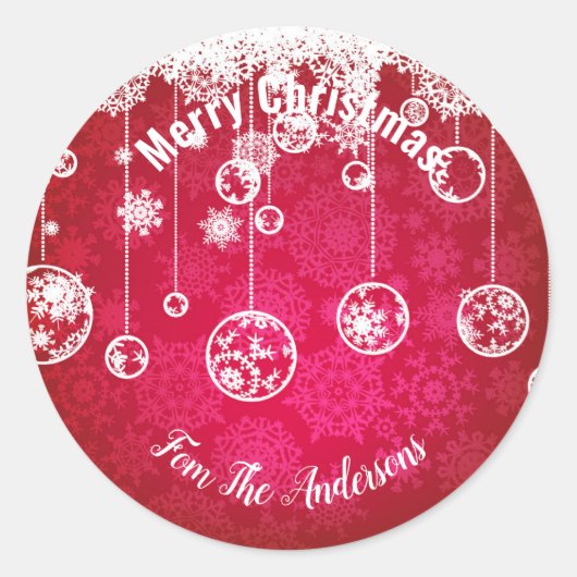 Sneeuwvlok Winter Kerst Decoratie Stickers (Voorkant)