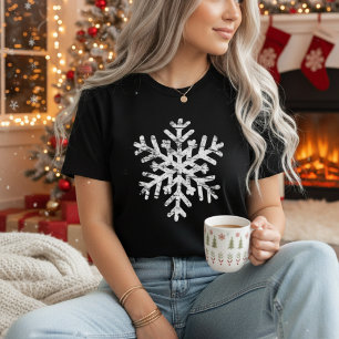 Sneeuwvlok Winter Kerst in distressed look Tri-Blend Shirt