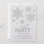 Sneeuwvlok Winter Kerstfeest uitnodiging (Voorkant)