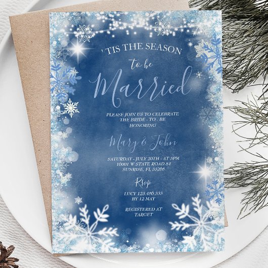 Sneeuwvlok Winter Kerstmis groen Bloemen bruiloft Kaart