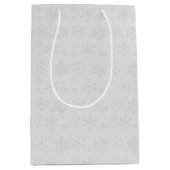 Sneeuwvlok Winter Kerstpatroon Medium Cadeauzakje (Voorkant)