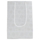 Sneeuwvlok Winter Kerstpatroon Medium Cadeauzakje (Achterkant)