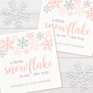 Sneeuwvlok Winter Meisje Baby Borrel Servet
