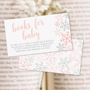 Sneeuwvlok Winter Meisje Boeken Voor Baby Borrel Informatiekaartje