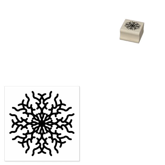 Sneeuwvlok winter mini rubberstempel (Gestempeld)