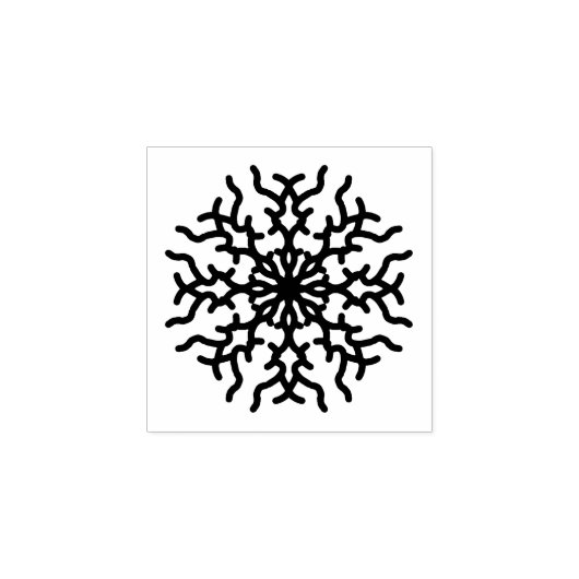 Sneeuwvlok winter mini rubberstempel (Afrduk)