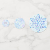 Sneeuwvlok Winter One-derland Eerste Verjaardag Confetti (Achterkanten)