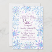 Sneeuwvlok Winter One-derland Eerste Verjaardag Kaart (Voorkant)