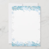 Sneeuwvlok Winter Onederland Baby shower Invitatio Kaart (Achterkant)