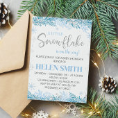 Sneeuwvlok Winter Onederland Baby shower Invitatio Kaart