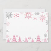 Sneeuwvlok Winter Onederland Meisje Verjaardagsfot Kaart (Achterkant)