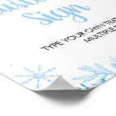 Sneeuwvlok Winter Onederland Verjaardag Custom Sig Poster (Hoek)