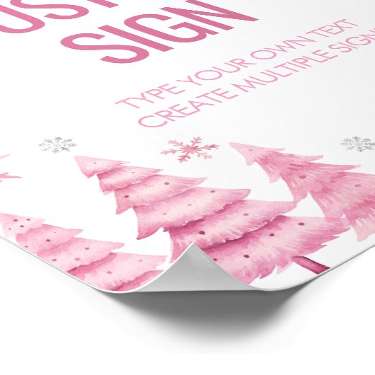 Sneeuwvlok Winter Onederland Verjaardag Custom Sig Poster (Hoek)