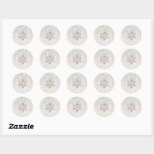 Sneeuwvlok winter Romantische Glitter sparkle pale Ronde Sticker (Vel)