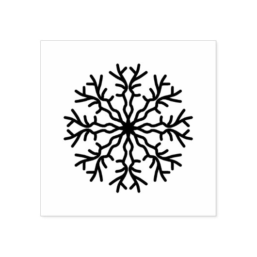 Sneeuwvlok winter thema rubberstempel (Afrduk)