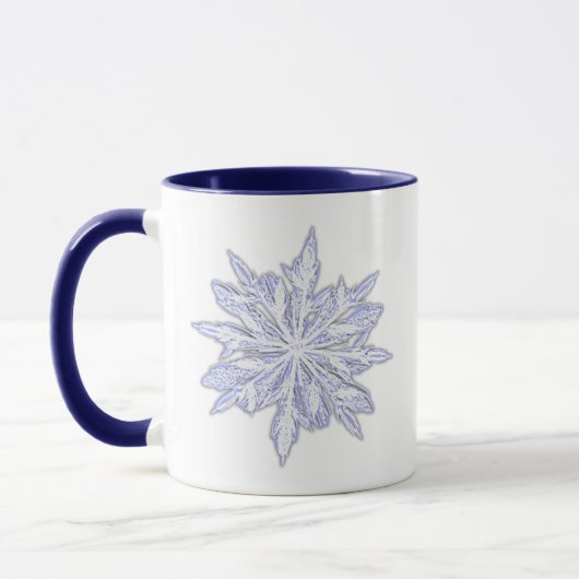 Sneeuwvlok Winter Vakantie Kerstmis potlood Art Mok (Links)