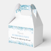 Sneeuwvlok Winter Verjaardagsfeestje Favor Box Bedankdoosjes (Achterkant)