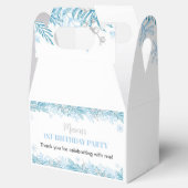 Sneeuwvlok Winter Verjaardagsfeestje Favor Box Bedankdoosjes (Geopend)