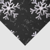 Sneeuwvlok Winter Wonder Black Christmas Tissuepapier (Detail)