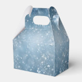 Sneeuwvlok Winter Wonderland Baby shower Blauw Bedankdoosjes (Achterkant)