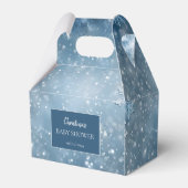 Sneeuwvlok Winter Wonderland Baby shower Blauw Bedankdoosjes (Voorkant Zijde)