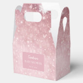 Sneeuwvlok Winter Wonderland Baby shower Roze Bedankdoosjes (Geopend)