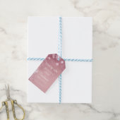 Sneeuwvlok Winter Wonderland Baby shower Roze Cadeaulabel (Met Touw)