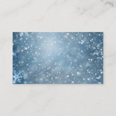 Sneeuwvlok Winter Wonderland Blauwe Luier Raffle Informatiekaartje (Achterkant)