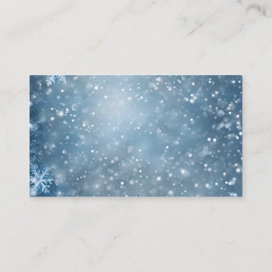 Sneeuwvlok Winter Wonderland Blauwe Luier Raffle Informatiekaartje (Achterkant)