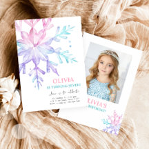 Sneeuwvlok Winter Wonderland Roze Meisje Verjaarda
