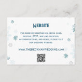 Sneeuwvlok Winter Wonderland Trouwwebsite Informatiekaartje (Voorkant)