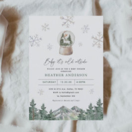 Sneeuwvlok Winter Wonderland Winter Baby Shower Kaart