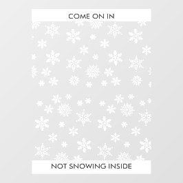 Sneeuwvlok Winter Zakelijk of Thuis Grote Ingang Raamsticker