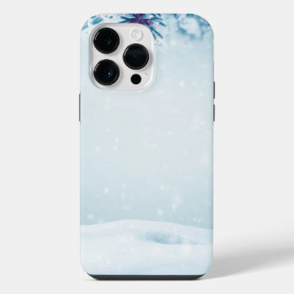 Sneeuwvlok Winterachtergrond iPhone 14 Pro Max Hoesje