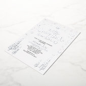 Sneeuwvlok Winterbos Baby shower Echte Folie Folie Uitnodiging (Gedraaid)