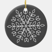 Sneeuwvlok winterfoto keramisch ornament (Achterkant)