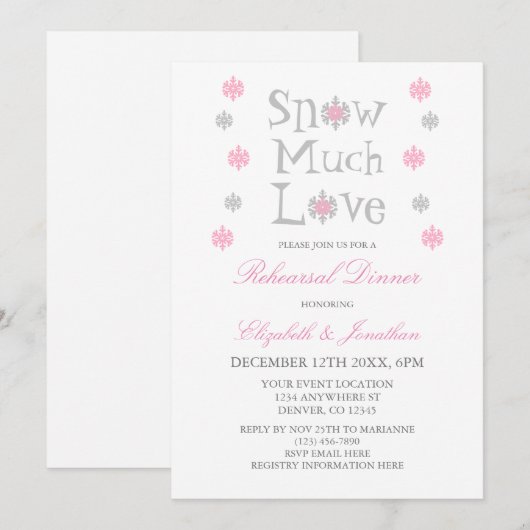 Sneeuwvlok Winterrepetitie Kaart (Voorkant / Achterkant)