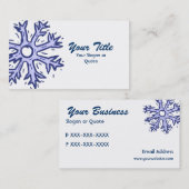  sneeuwvlok winterse visitekaartjes (Voorkant / Achterkant)